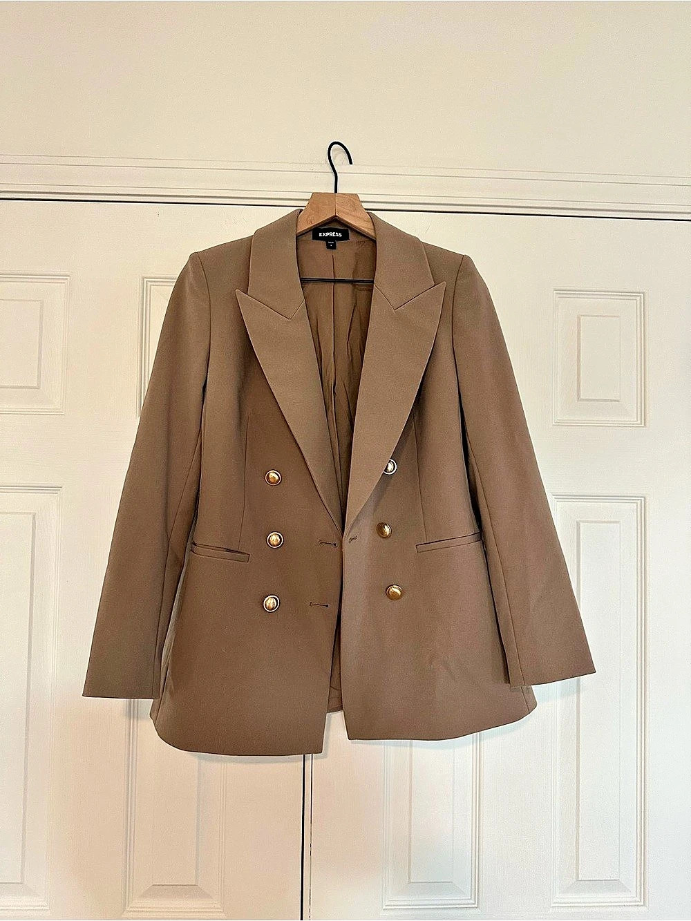 Express Double Breasted Blazer in Brown Size Small Like New